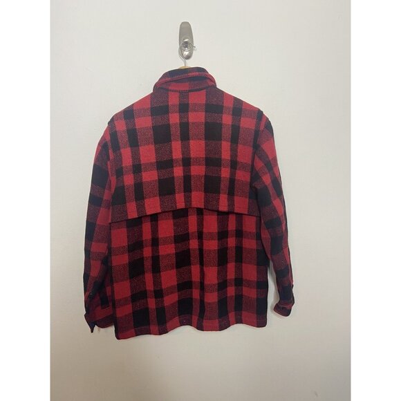 Vintage 60s Lumber King Buffalo Plaid Men M Shacket Jacket Canada - Picture 2 of 12